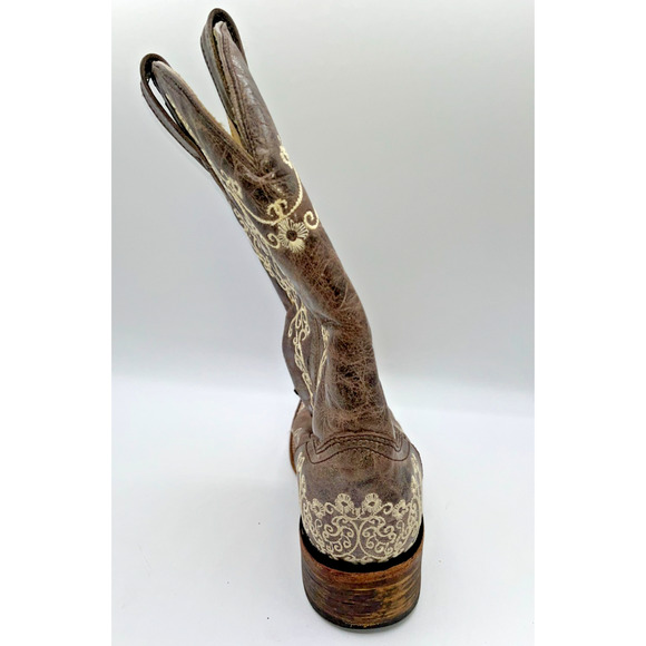 Corral Women's Crater Bone Embroidery Brown Square Toe Boots A2663 9M Wedding - Picture 16 of 16